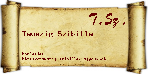 Tauszig Szibilla névjegykártya